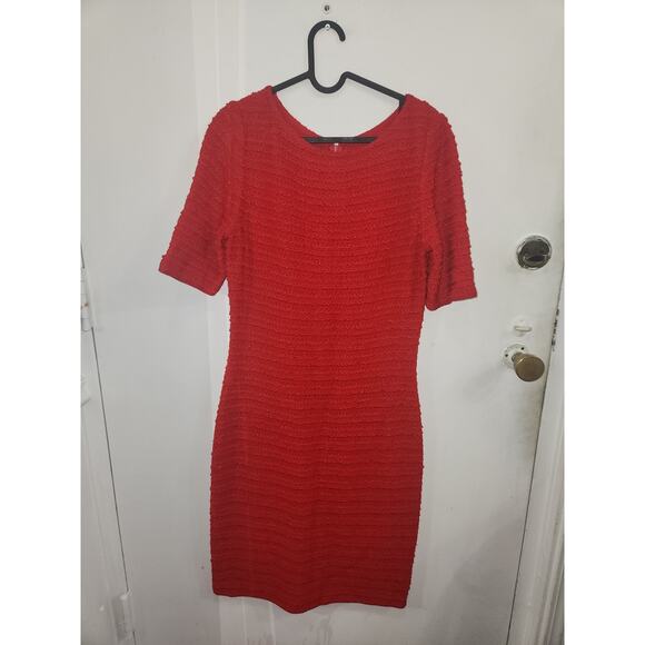 St. John collection knit red dress wool blend 6 - Picture 1 of 3